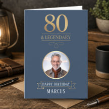 Elegante Navy & Goud 80ste & Legendarische Verjaar