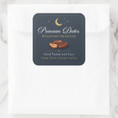 Elegante Navy Goud Celestiale Premium Ramadan Dade Vierkante Sticker (Tas)