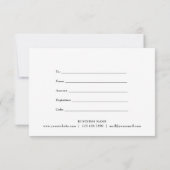 Elegante Navy Goud Marmer Agaat Cadeaubewijs (Achterkant)