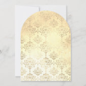 Elegante Navy Gouden Tiara Quinceanera  Kaart (Achterkant)