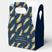 Elegante Navy Gouden Verjaardag Favoriete Boxen Bedankdoosjes (Geopend)