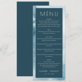 Elegante Navy Gradiënt Menu (Voorkant / Achterkant)