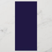 Elegante Navy-huwelijksmenu Menu (Achterkant)