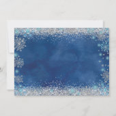 Elegante Navy Kerst Mis Quince Save The Date Kaart (Achterkant)