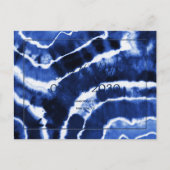 Elegante Navy Marble Tie Dye Wedding Save the Date Aankondigingskaart (Voorkant)