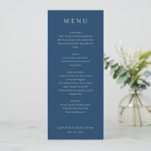 Elegante Navy Menukaart Sjabloon (Staand voorkant)