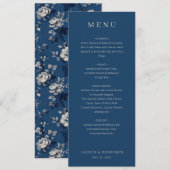 Elegante Navy Menukaart Sjabloon (Voorkant / Achterkant)