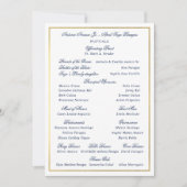 Elegante Navy Nepgoud Rand Aangepaste Entourage Kaart (Voorkant)