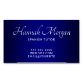 Elegante Navy Ombre Magnetisch Visitekaartje (Voorkant)