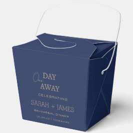 Elegante Navy repetitie diner bruiloft Bedankdoosjes
