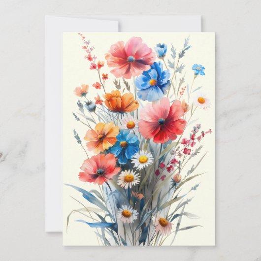 Elegante Navy Roze Bloemige Trouw Uitnodiging (Achterkant)