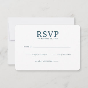 Elegante Navy RSVP-kaart RSVP Kaartje