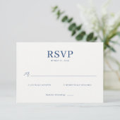 Elegante Navy RSVP-kaart RSVP Kaartje (Staand voorkant)