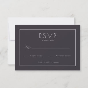 Elegante Navy RSVP-kaart RSVP Kaartje