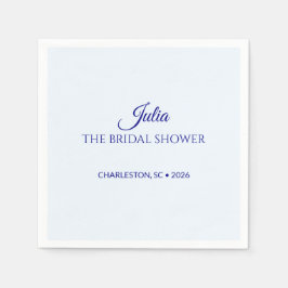 Elegante Navy Schrift Cocktail Servet
