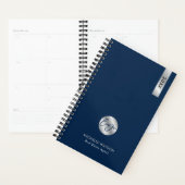 Elegante Navy & Silvee Custom Business Logo 2025 Planner (Display)