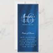 Elegante Navy Sparkle 16e Verjaardag Programma Men (Voorkant)