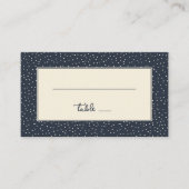 Elegante Navy Stippen Plaatskaartje (Voorkant)