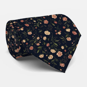 Elegante Navy Vintage Bloem Das Patroon