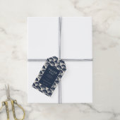 Elegante Navy Waaiers Bewegingen Cadeaulabel (Met Touw)