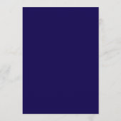 Elegante Navy Waterverf bruiloft receptie Menu (Achterkant)