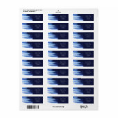 Elegante Navy Waterverf bruiloft RSVP RTS Etiket (Full Sheet)