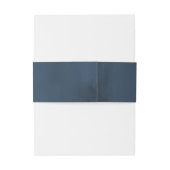 Elegante Navy Waterverf gepersonaliseerde bruiloft Uitnodigingen Wikkel (Achterkant Voorbeeld)