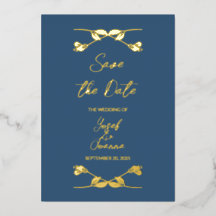 Elegante Navy Wedding Save the Date