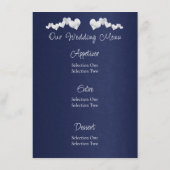 Elegante Navy White Wedding Menu (Achterkant)