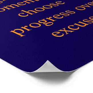 Elegante Navyblauw & Goud Gepersonaliseerde Matten Poster