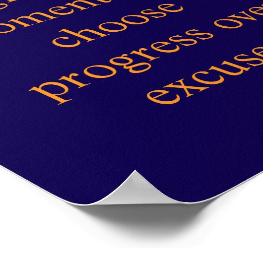 Elegante Navyblauw & Goud Gepersonaliseerde Matten Poster (Hoek)