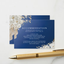 Elegante Navyblauw Goud Witte Roos Accommodatie