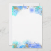 Elegante Navyblauw Gouden Doop Christening Kaart (Achterkant)