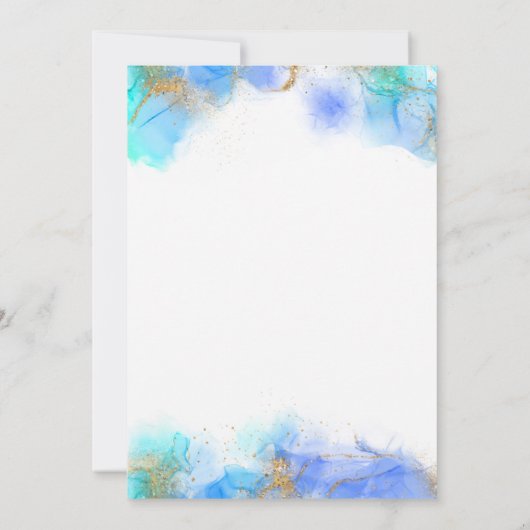 Elegante Navyblauw Gouden Doop Christening Kaart (Achterkant)