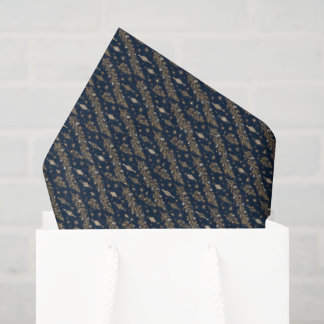 Elegante Navyblauw Gouden Kerst Groen Tissuepapier