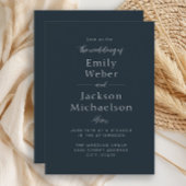 Elegante Navyblauw Kaart