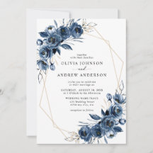 Elegante Navyblauw Zilveren Geometrisch Bloemig Hu