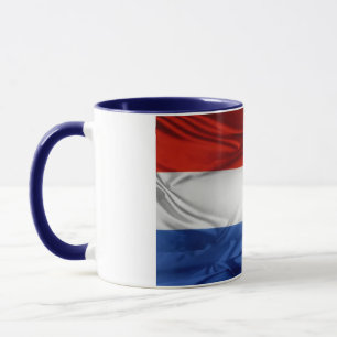 Elegante Nederlandse vlag bedekt keramiek Mok