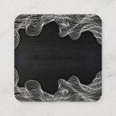 elegante nego con notas musicales vierkante visitekaartje (Achterkant)