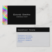 Elegante negro moderna  profesional holograma visitekaartje (Voorkant / Achterkant)