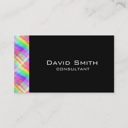 Elegante negro moderna  profesional holograma visitekaartje (Voorkant)