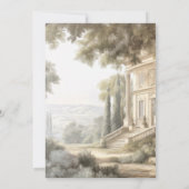 Elegante neoklassieke  scènes bruiloft kaart (Achterkant)