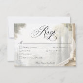 Elegante neoklassieke  scènes bruiloft RSVP kaartje (Voorkant)