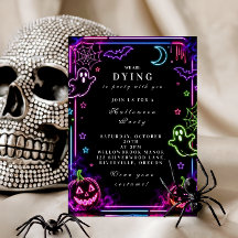 Elegante Neon Glow-in-the-Dark Halloween-feest
