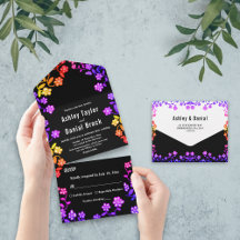 Elegante neon kleuren Rozen Modern Floral Wedding