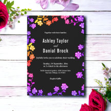 Elegante neon kleuren Rozen Modern Floral Wedding