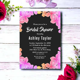 Elegante Neon Lights Rozen Bloemen Vrijgezellenfee Kaart