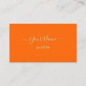 elegante neon oranje visitekaartje (Voorkant)