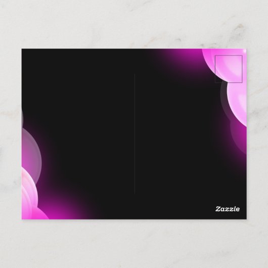 Elegante neon roze retro zwart Sweet 16th Birthday Briefkaart (Achterkant)