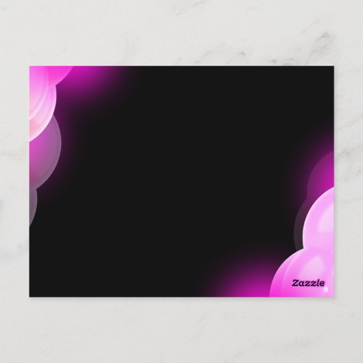 Elegante neon roze retro zwart Sweet 16th Birthday Briefkaart (Achterkant)